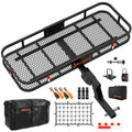 50"x20"x6" Hitch Carrier with 6" Shank Rise & 18 Cu Ft Cargo Bag