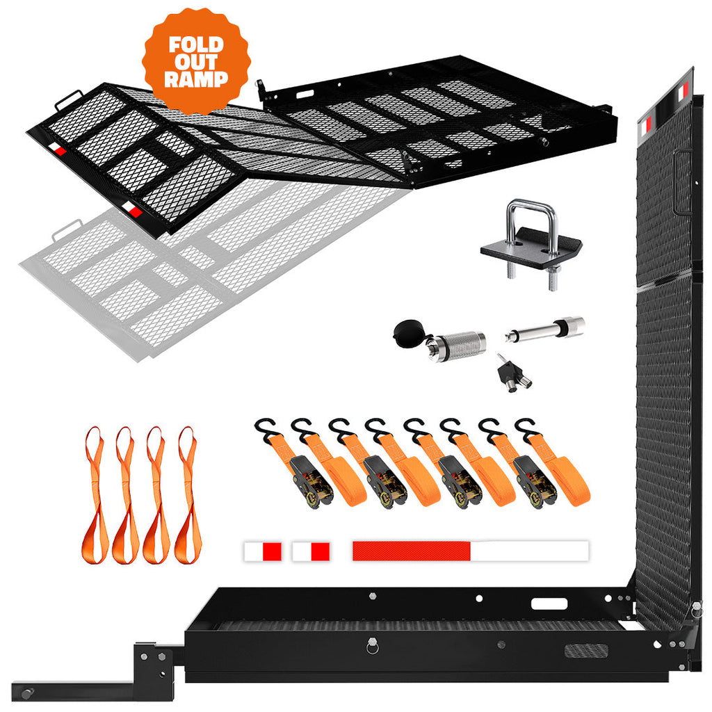 40"x40"x4" Square Wheelchair Hitch Carrier with Ramp
