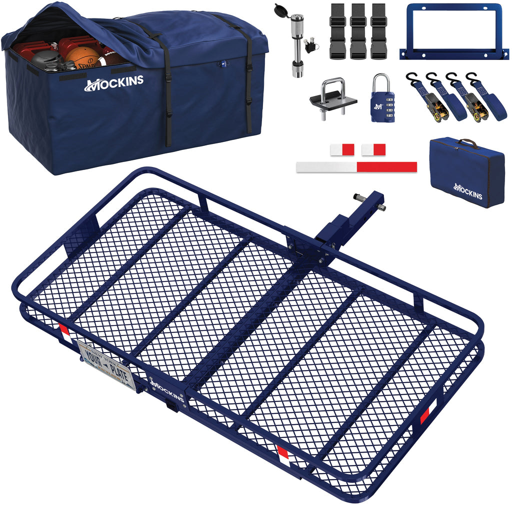 60"x30"x6" Navy Hitch Carrier & 30 Cu Ft Navy Cargo Bag