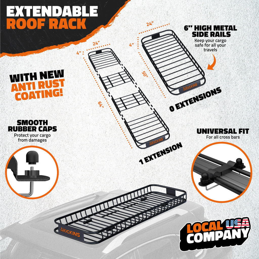 85"x24"x4" Narrow Roof Rack Carrier & 20 Cu Ft Roof Bag