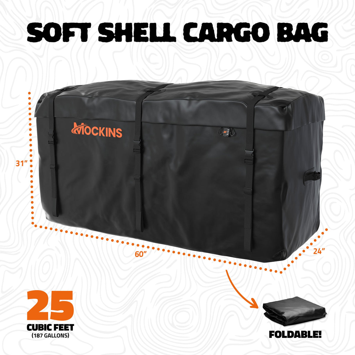 25 Cu Ft Cargo Bag 60"x24"x31"