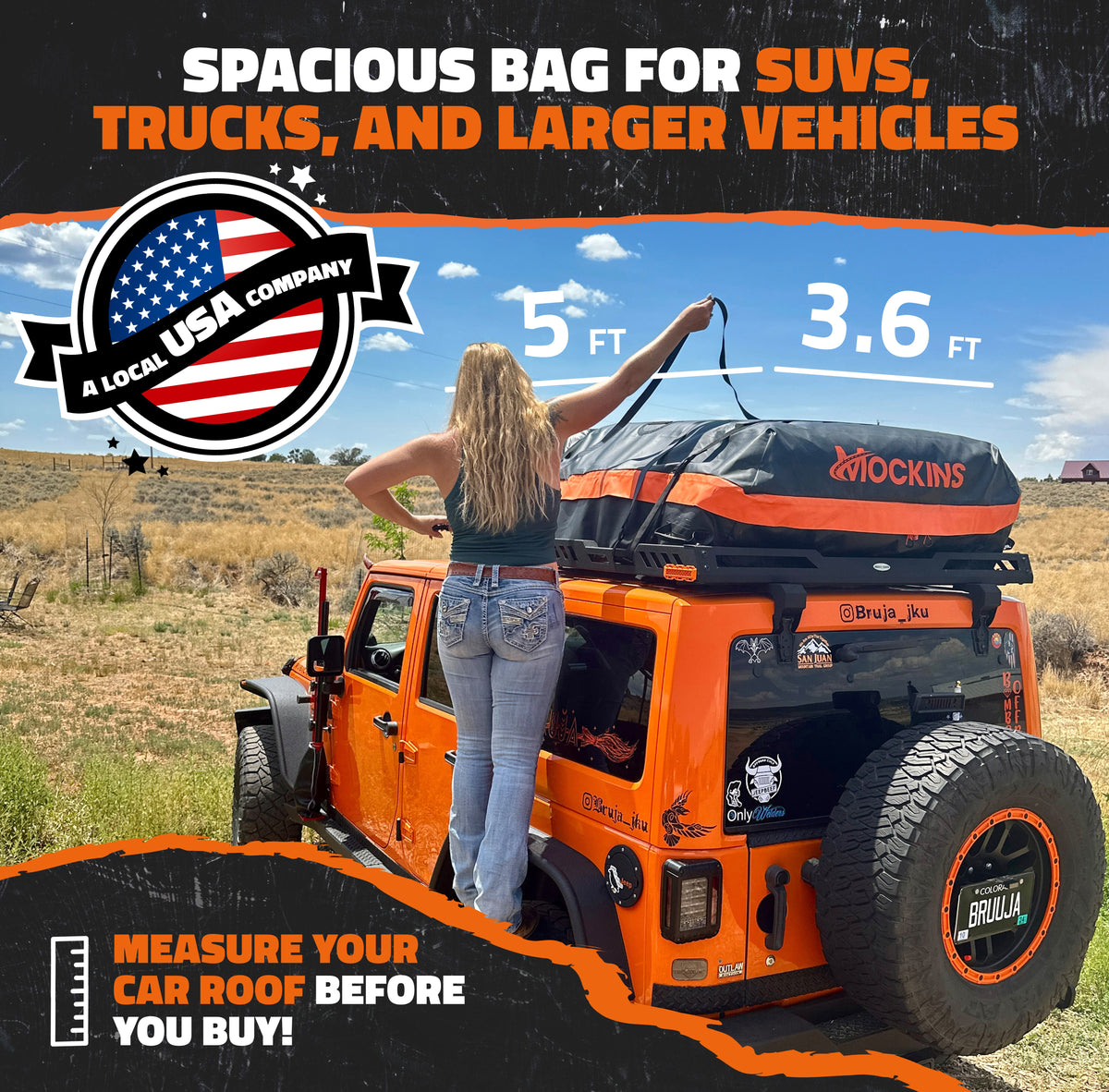 30 Cu Ft Rooftop Bag 60"x43"x20"