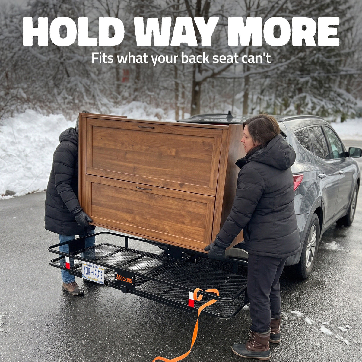 70"x30"x6" XL Hitch Carrier & 40 Cu Ft Cargo Bag