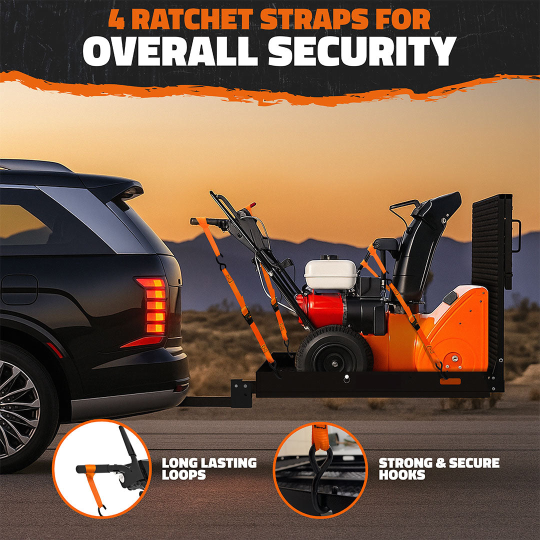 40"x40"x4" Square Wheelchair Hitch Carrier with Ramp