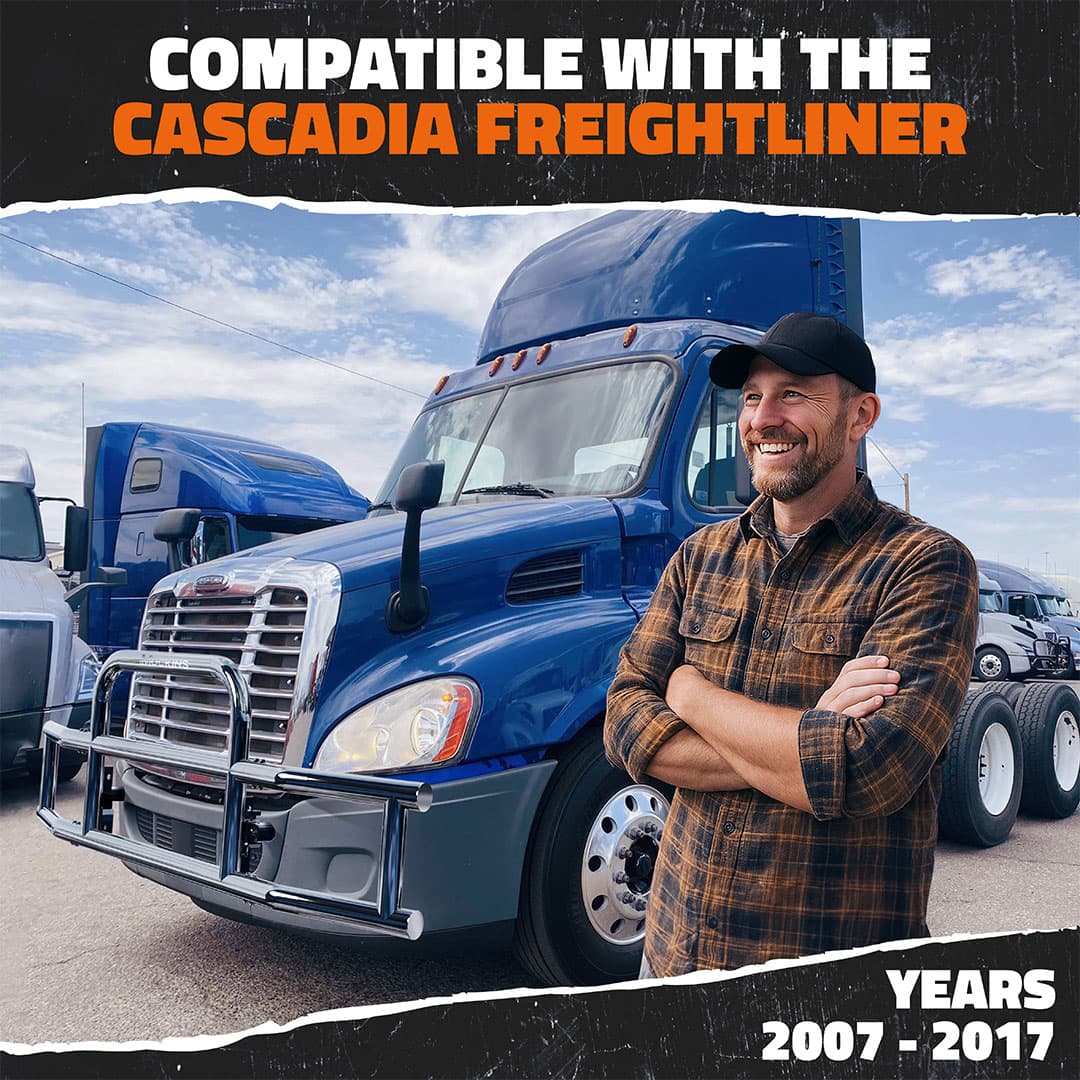 90"x11.5"x29" Front Bumper Guard with Mounting Brackets for Freightliner Cascadia 2007-2017
