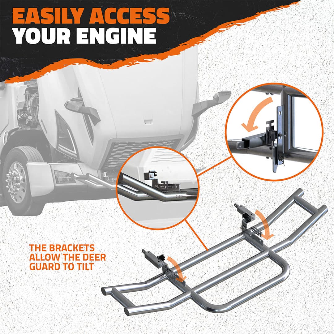 Front Bumper Guard Mounting Brackets for Freightliner Cascadia 2007-2017  (Brackets ONLY)