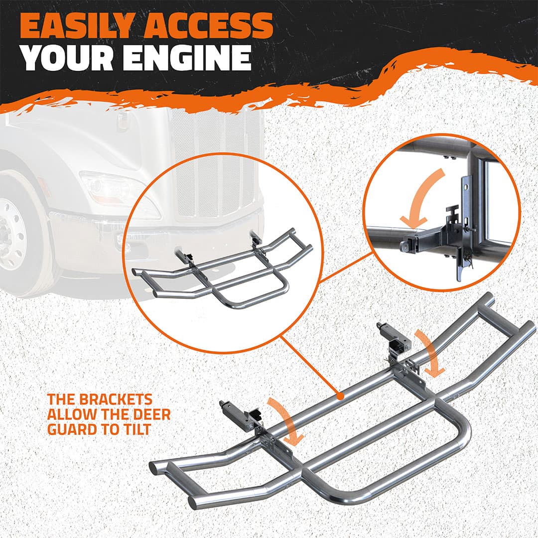 Front Bumper Guard Mounting Brackets for Peterbilt 386 / 587 2006-2012 (Brackets ONLY)