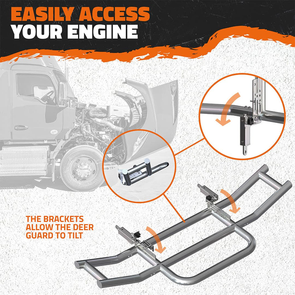 Front Bumper Guard Mounting Brackets for Mack Pinnacle 2007-2014 (Brackets ONLY)