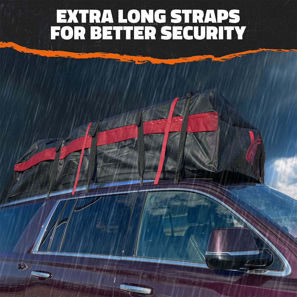 45 Cu Ft. Red Waterproof Roof Cargo Bag 75"x48"x22"