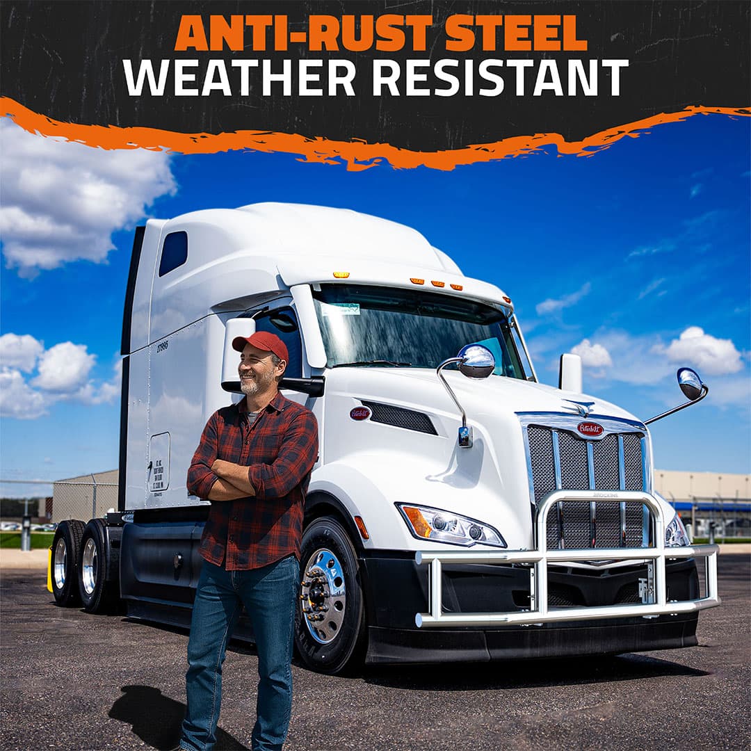 90"x11.5"x29" Front Bumper Guard with Mounting Brackets for Peterbilt 2019