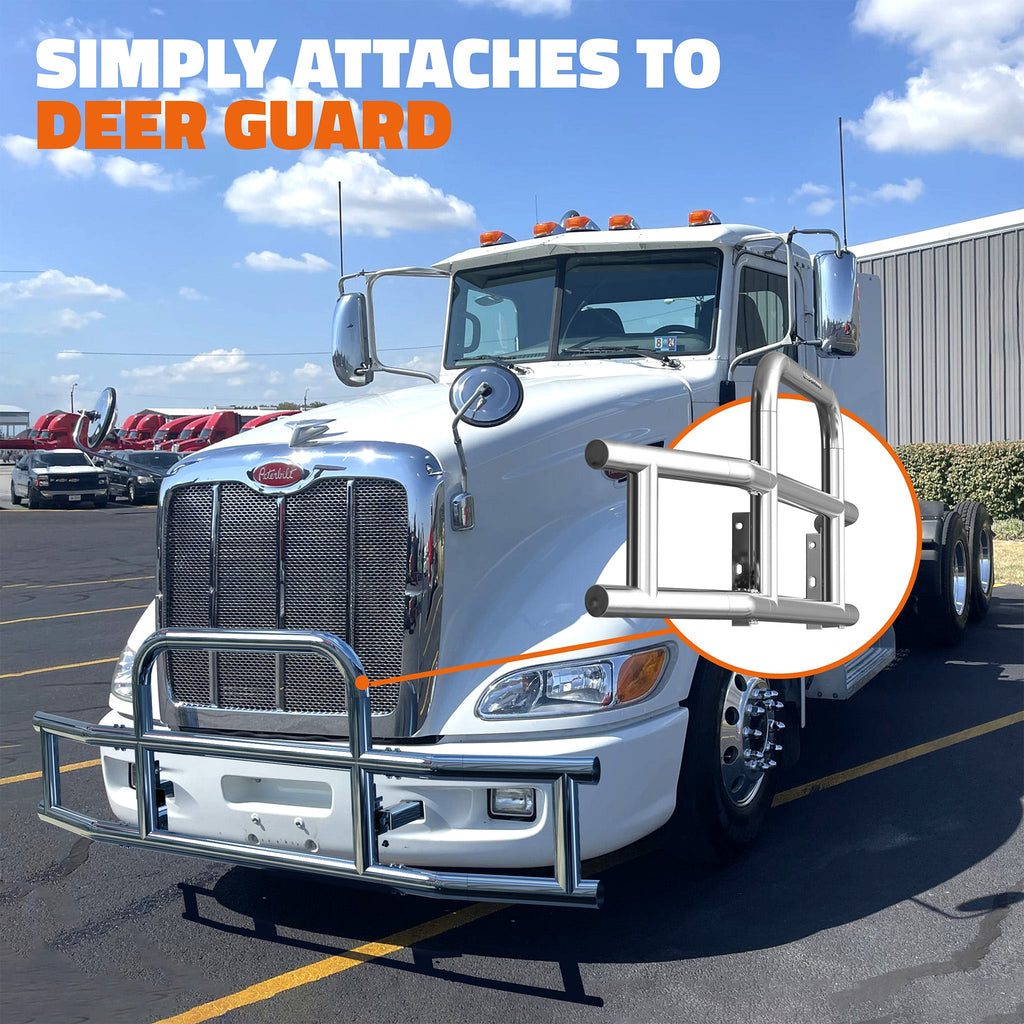 90"x11.5"x29" Front Bumper Guard with Mounting Brackets for Peterbilt 386 / 587 2022-2026