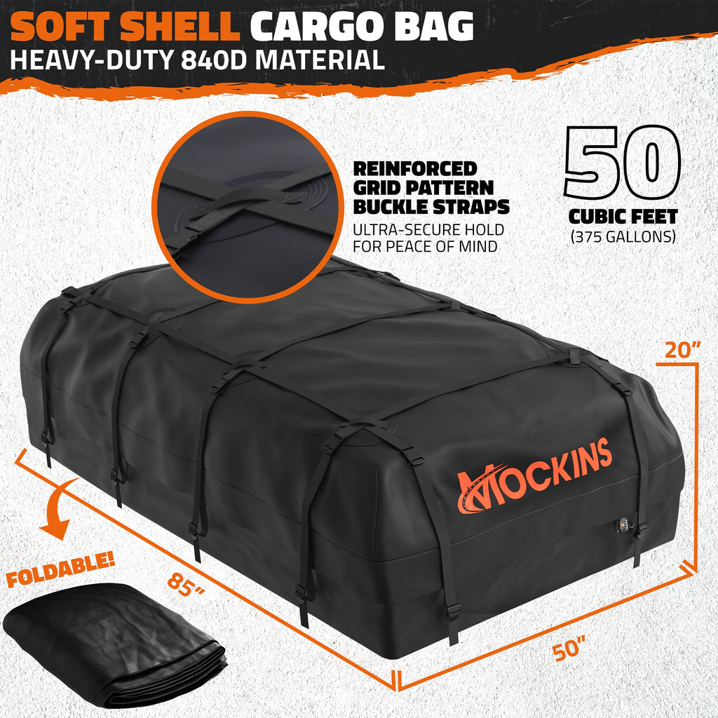 90"x50"x5" XXL Roof Carrier & 50 Cu Ft Roof Bag
