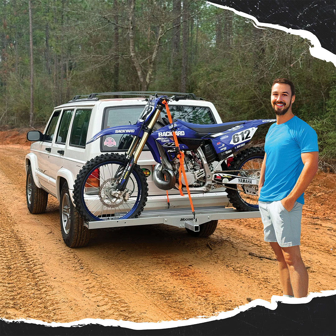 73" Hitch Motorbike Carrier with Loading Ramp