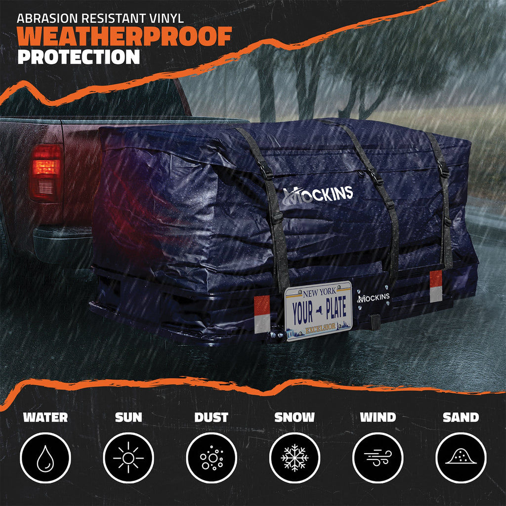 60"x30"x6" Navy Hitch Carrier & 30 Cu Ft Navy Cargo Bag