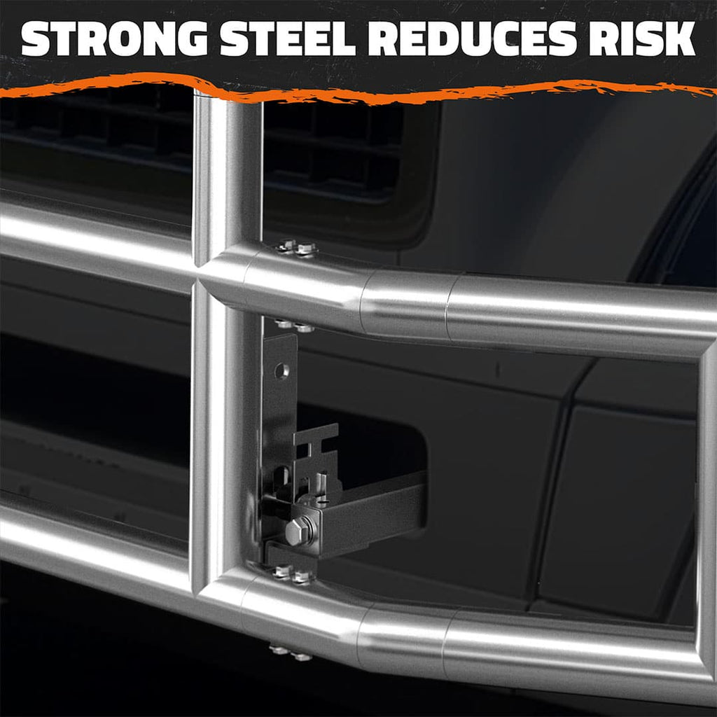 90"x11.5"x29" Front Bumper Guard with Mounting Brackets for Volvo VNL 2004-2017