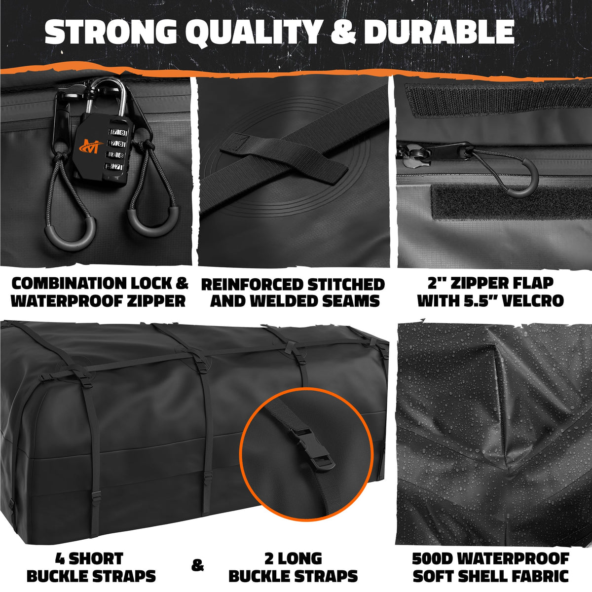 90"x50"x5" XXL Roof Carrier & 50 Cu Ft Roof Bag
