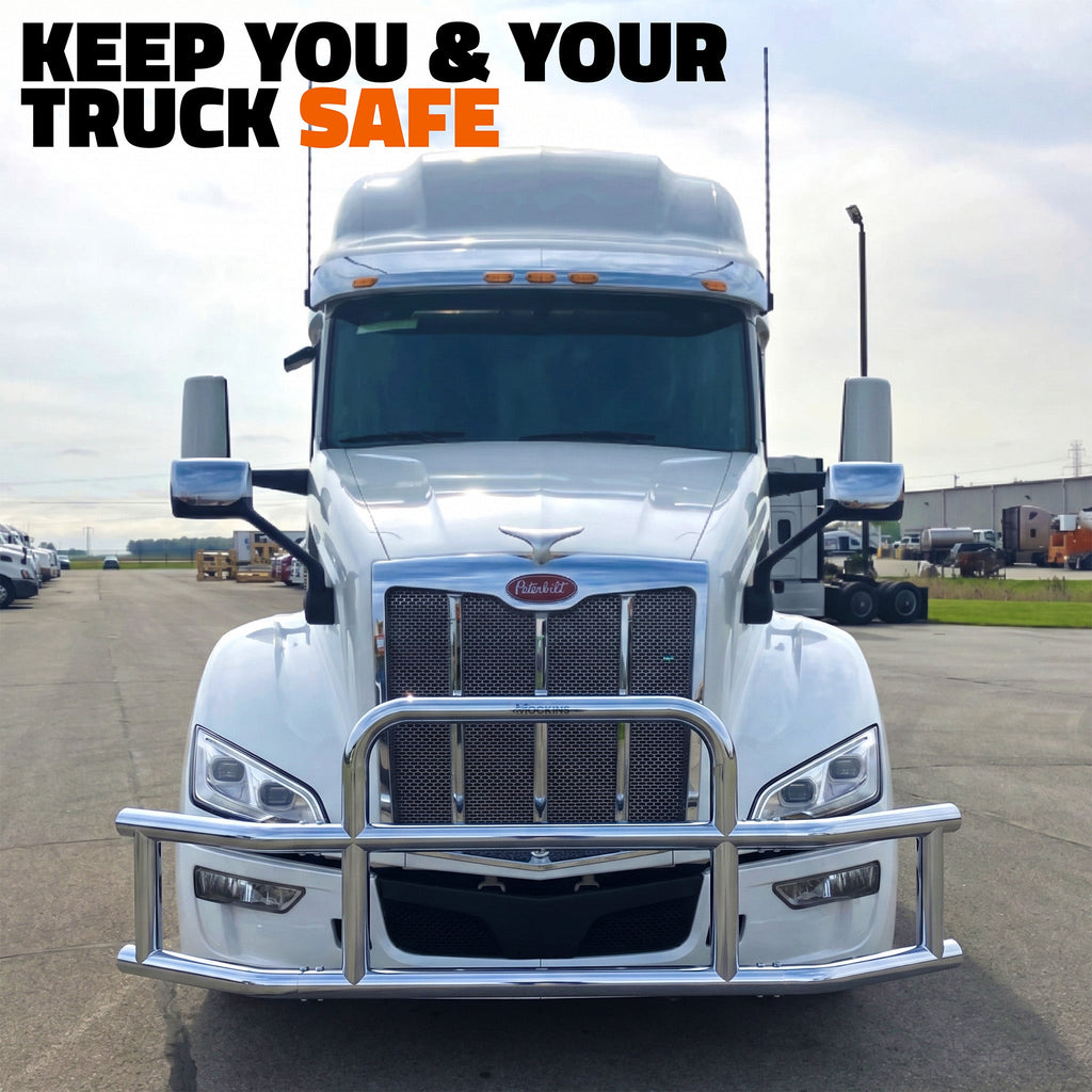 90"x11.5"x29" Front Bumper Guard with Mounting Brackets for Peterbilt 386 / 587 2022-2026