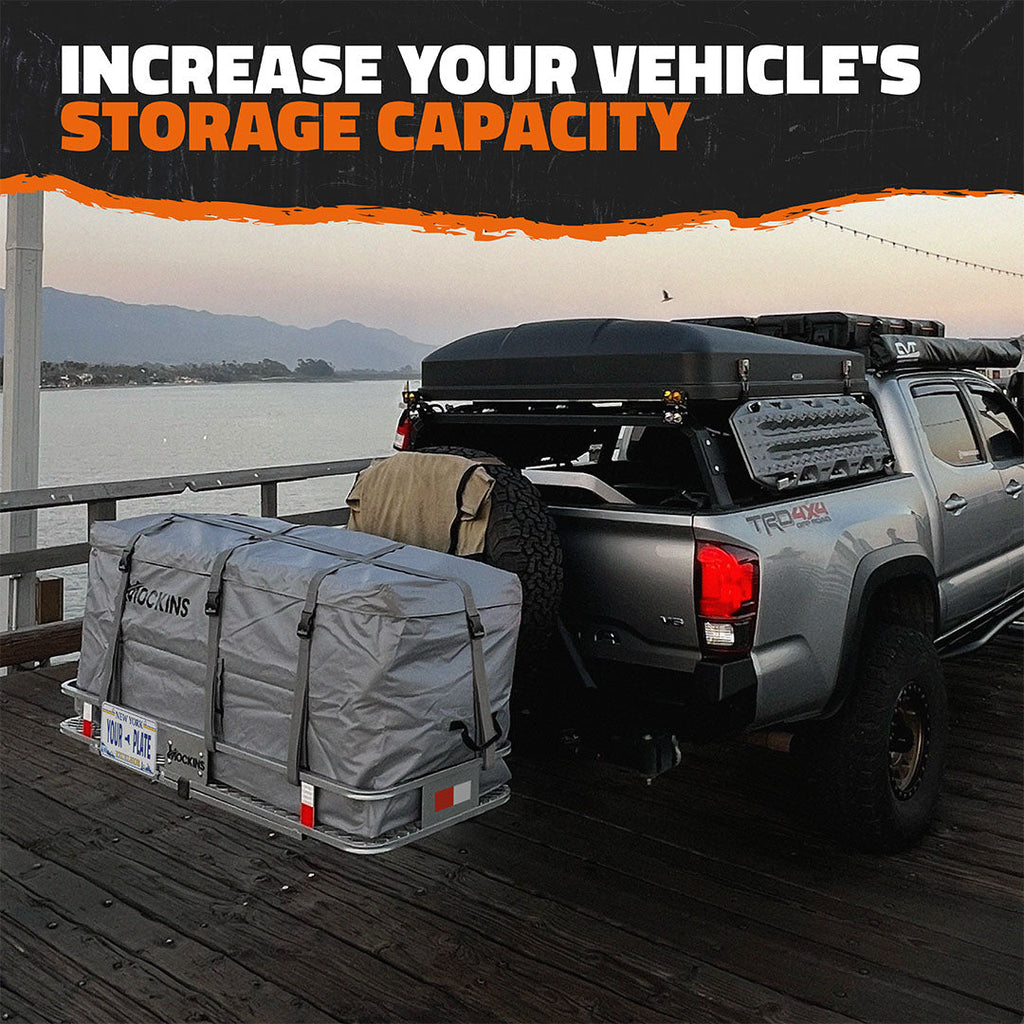 16 Cu Ft. Gray Waterproof Car Carrier Cargo Bag (58"x20"x24")