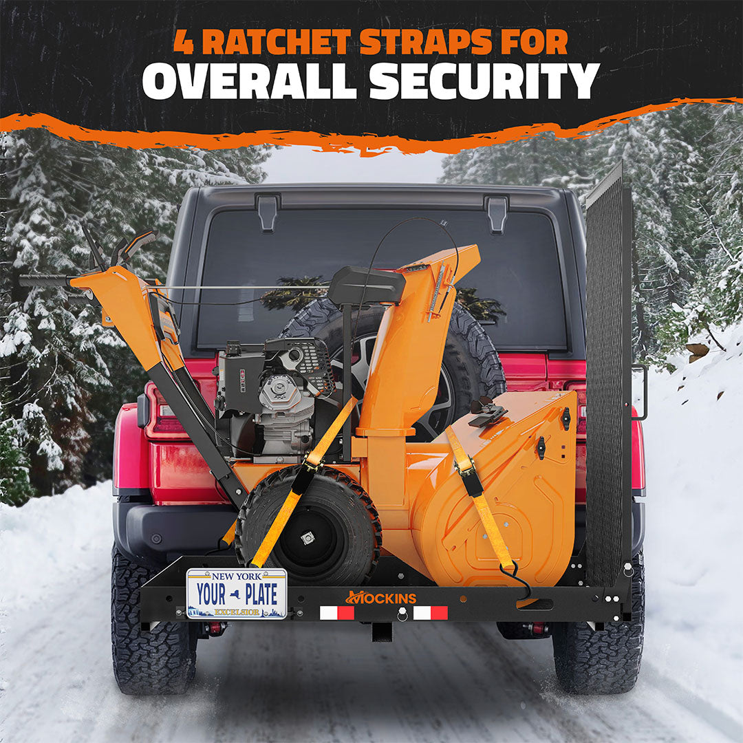 48"x28.5"x4.5" Wheelchair Hitch Carrier with Ramp