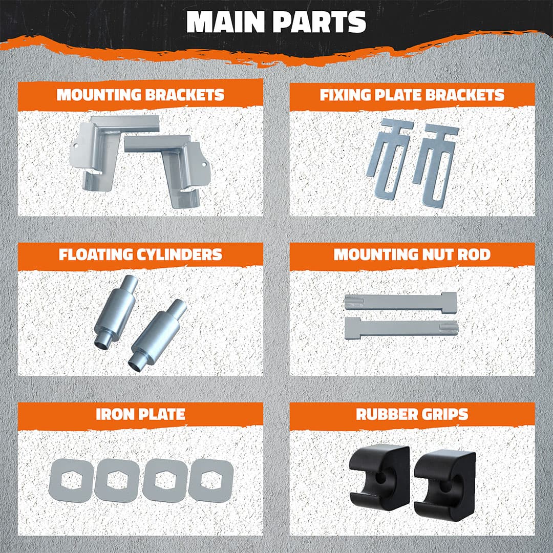 Front Bumper Guard Mounting Brackets for International Prostar 2008-Current (Brackets ONLY)
