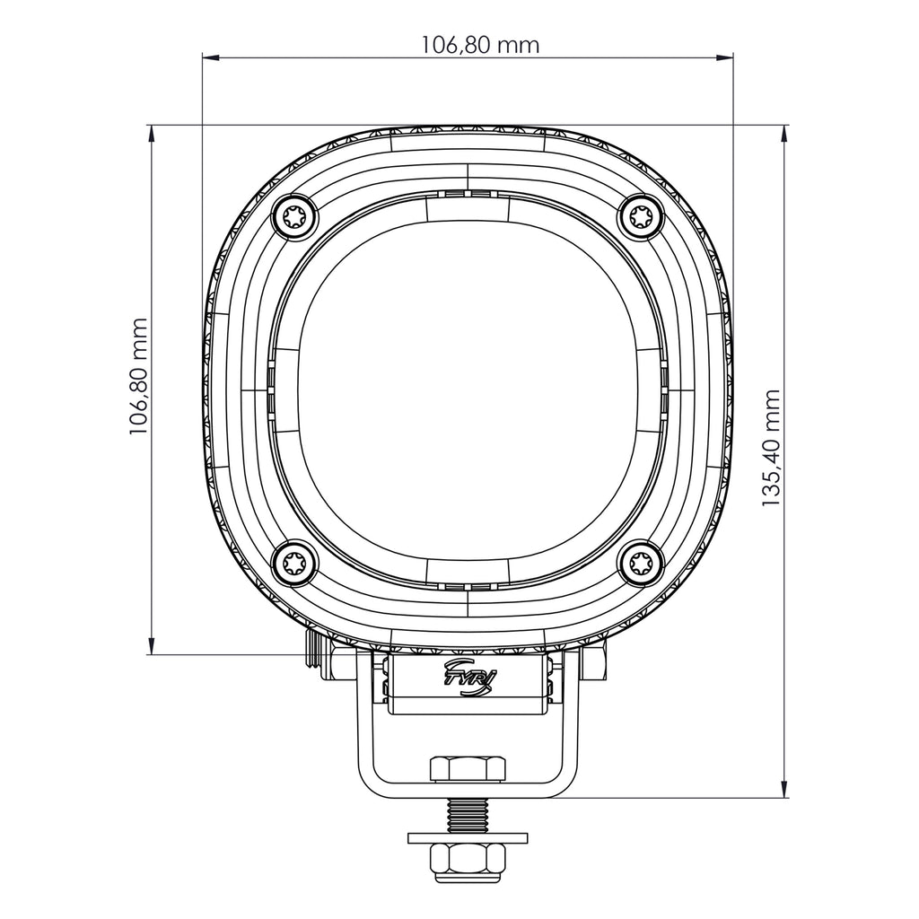 1010 4000 eLumen, Spot, 12V, w/Lens Cover