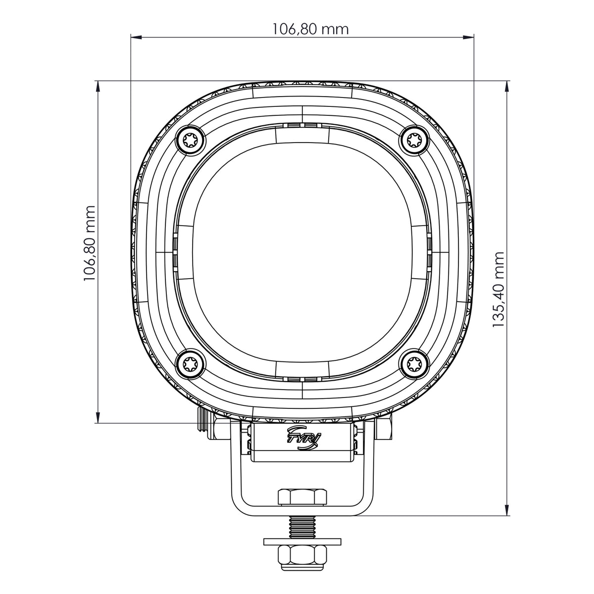 1010 4600 eLumen with fog lens, cover, and pigtail harness