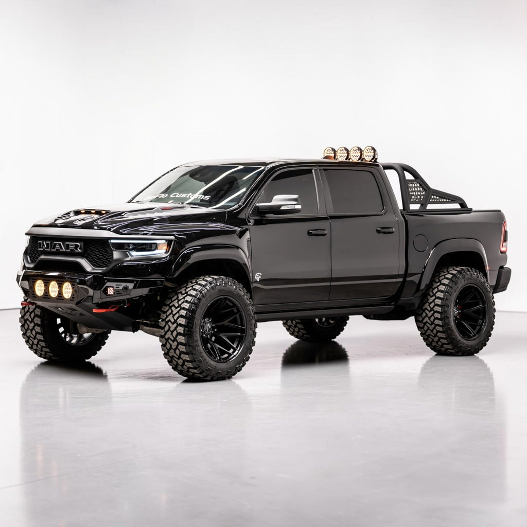 RAM TRX 2021-2027 REAR BED CHASE RACK WITH (4) 6” LED LIGHTS ALL ALUMINUM