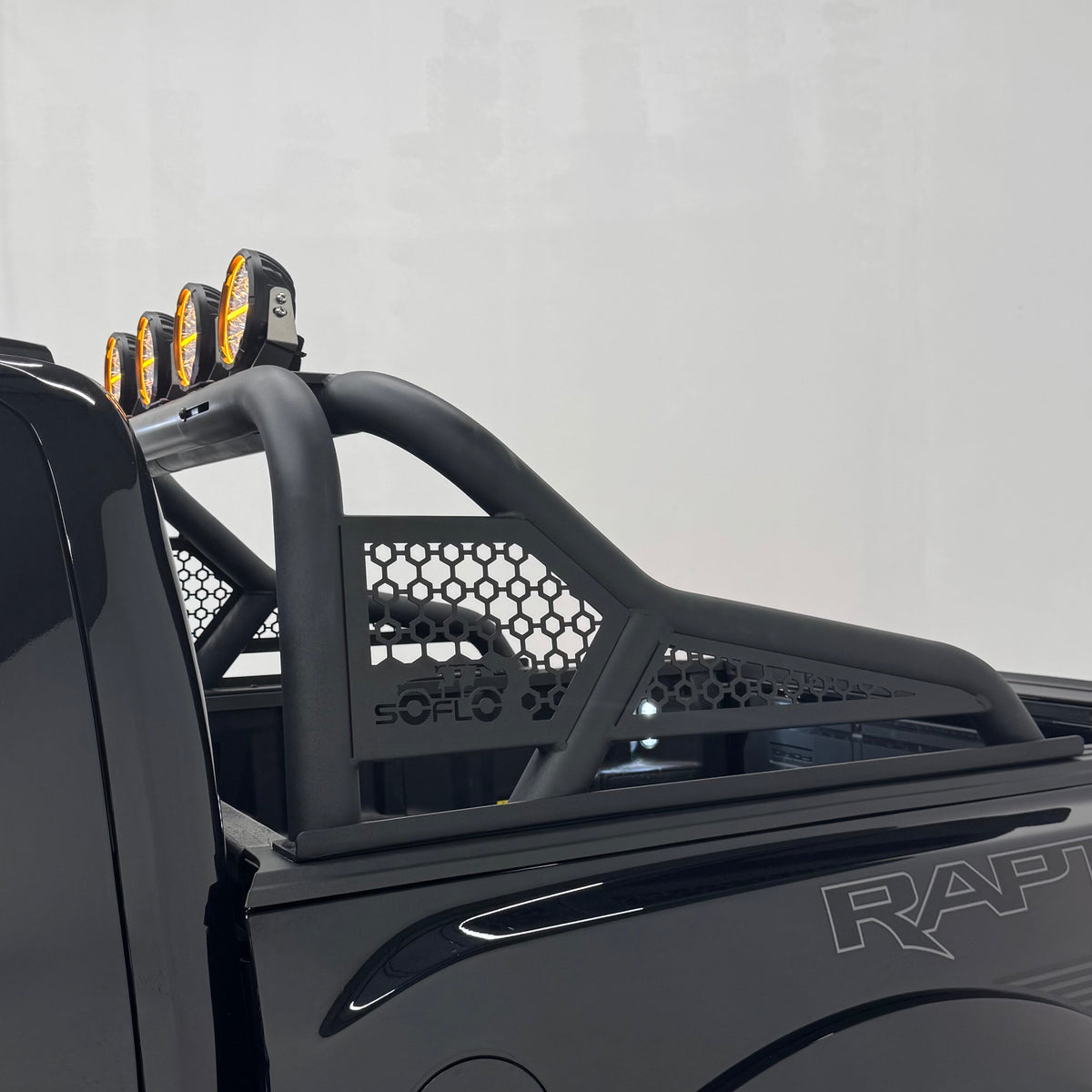 RAM TRX 2021-2027 REAR BED CHASE RACK WITH (4) 6” LED LIGHTS ALL ALUMINUM