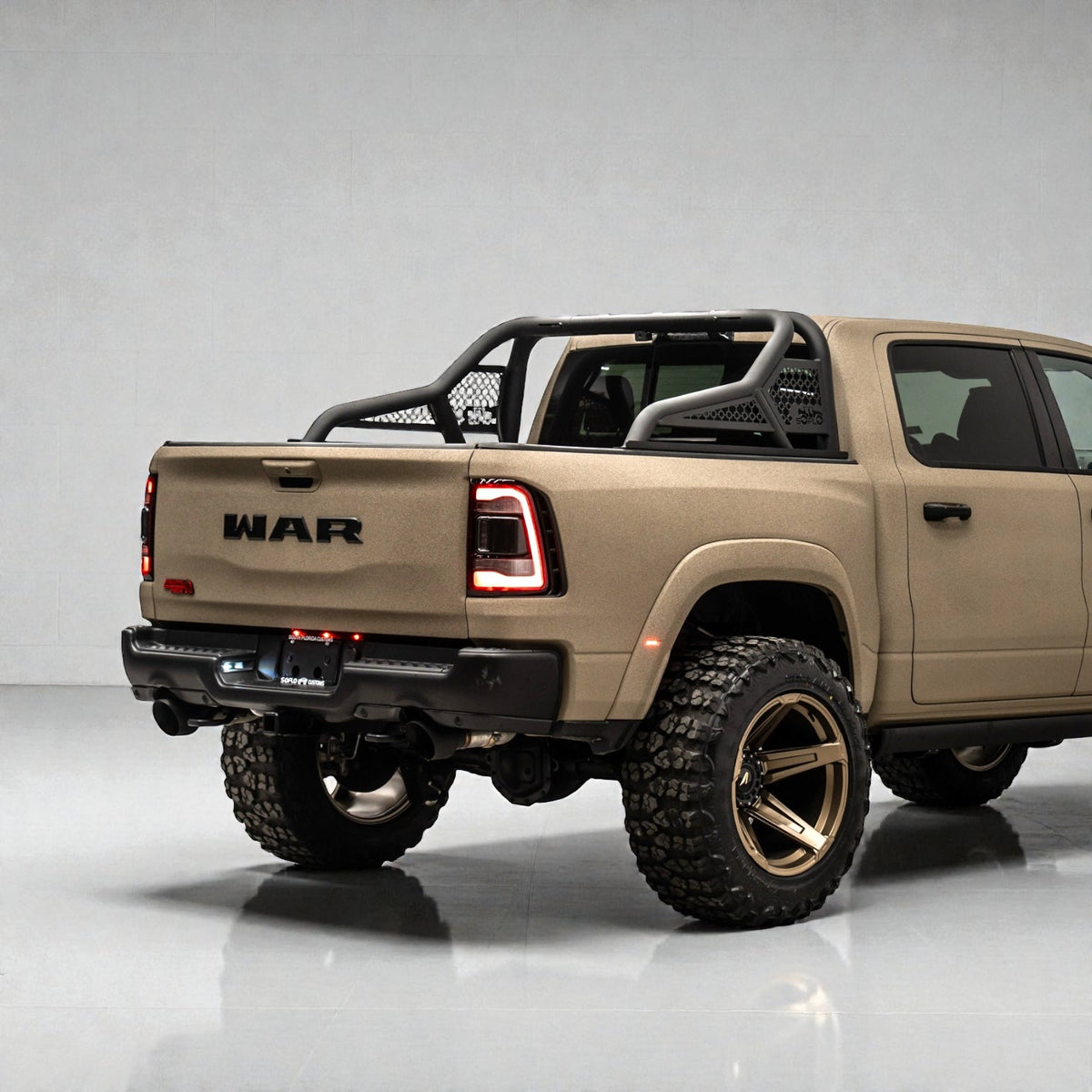 RAM TRX 2021-2027 REAR BED CHASE RACK WITH (4) 6” LED LIGHTS ALL ALUMINUM