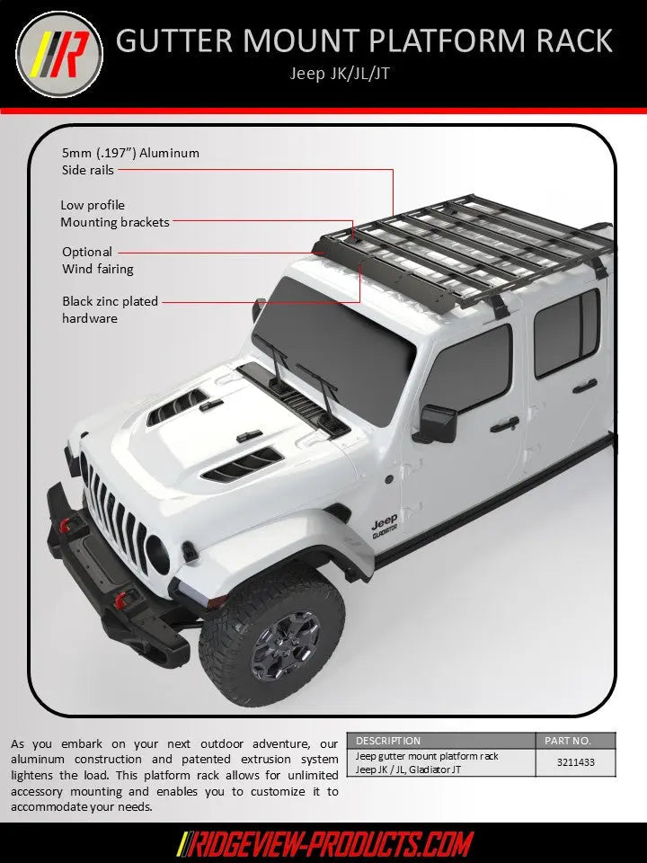 Jeep Gutter Mount Roof Rack