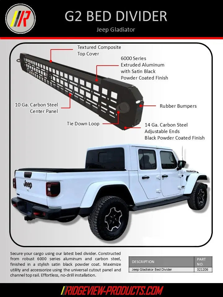 Bed Divider / Midsize Trucks