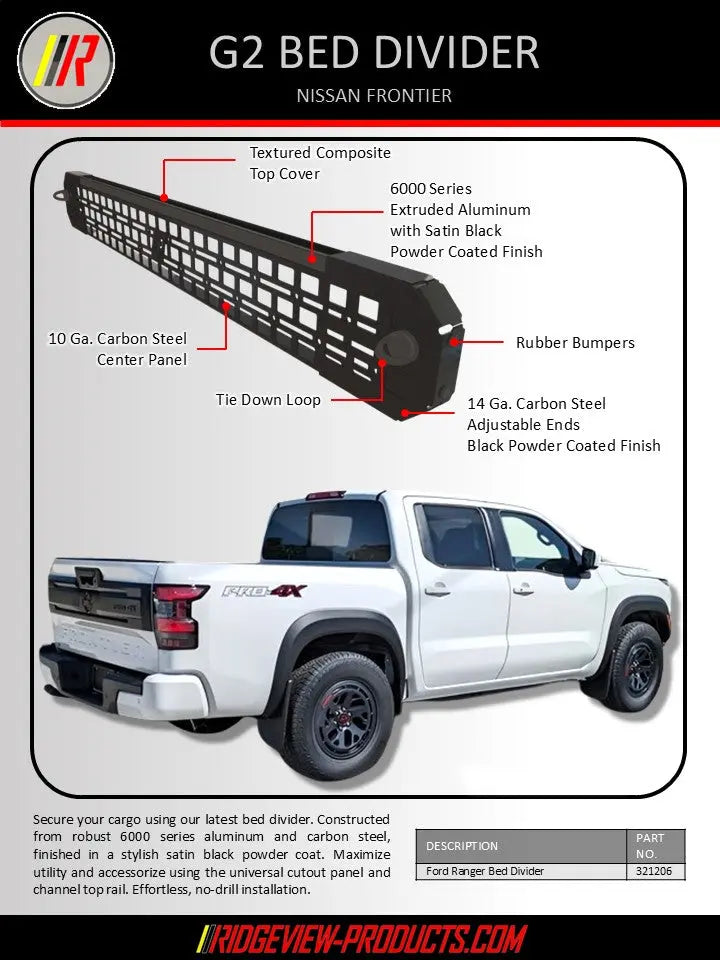 Bed Divider / Midsize Trucks