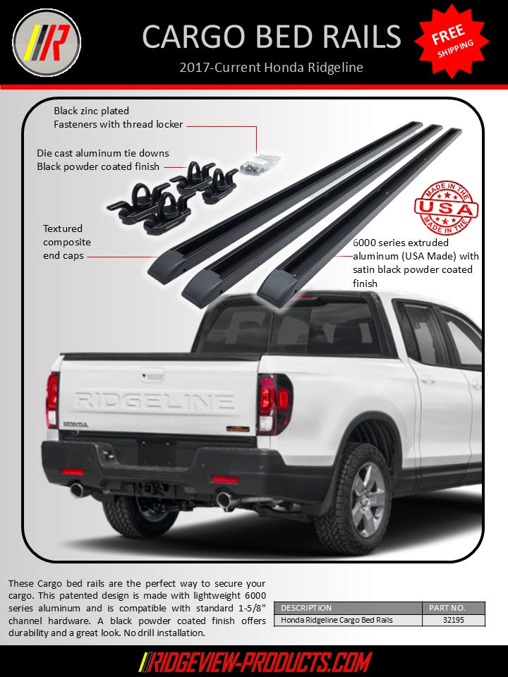 Honda Ridgeline Cargo Bed Rails