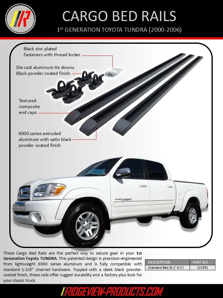 1st Generation Toyota Tundra Bed Rails