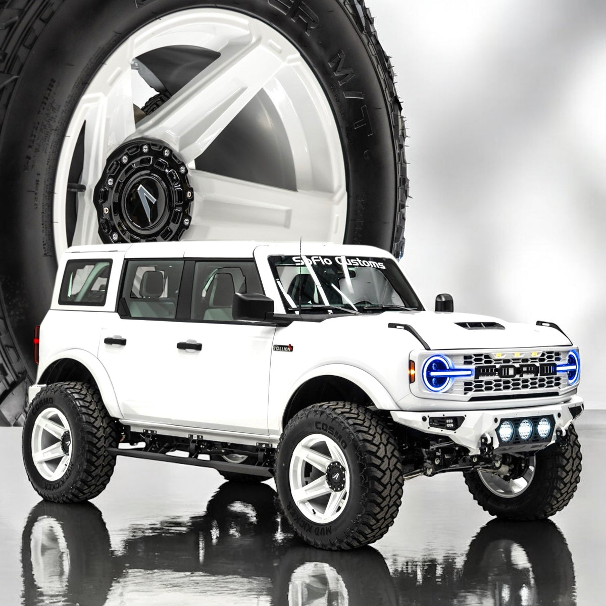 Ford Bronco Apocalypse 5 Spoke Wheel 6 Lug (White) 2021-2027