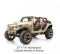 Apocalypse 5 Spoke Wheel for Jeep Wrangler and Gladiator 5 Lug (Bronze)
