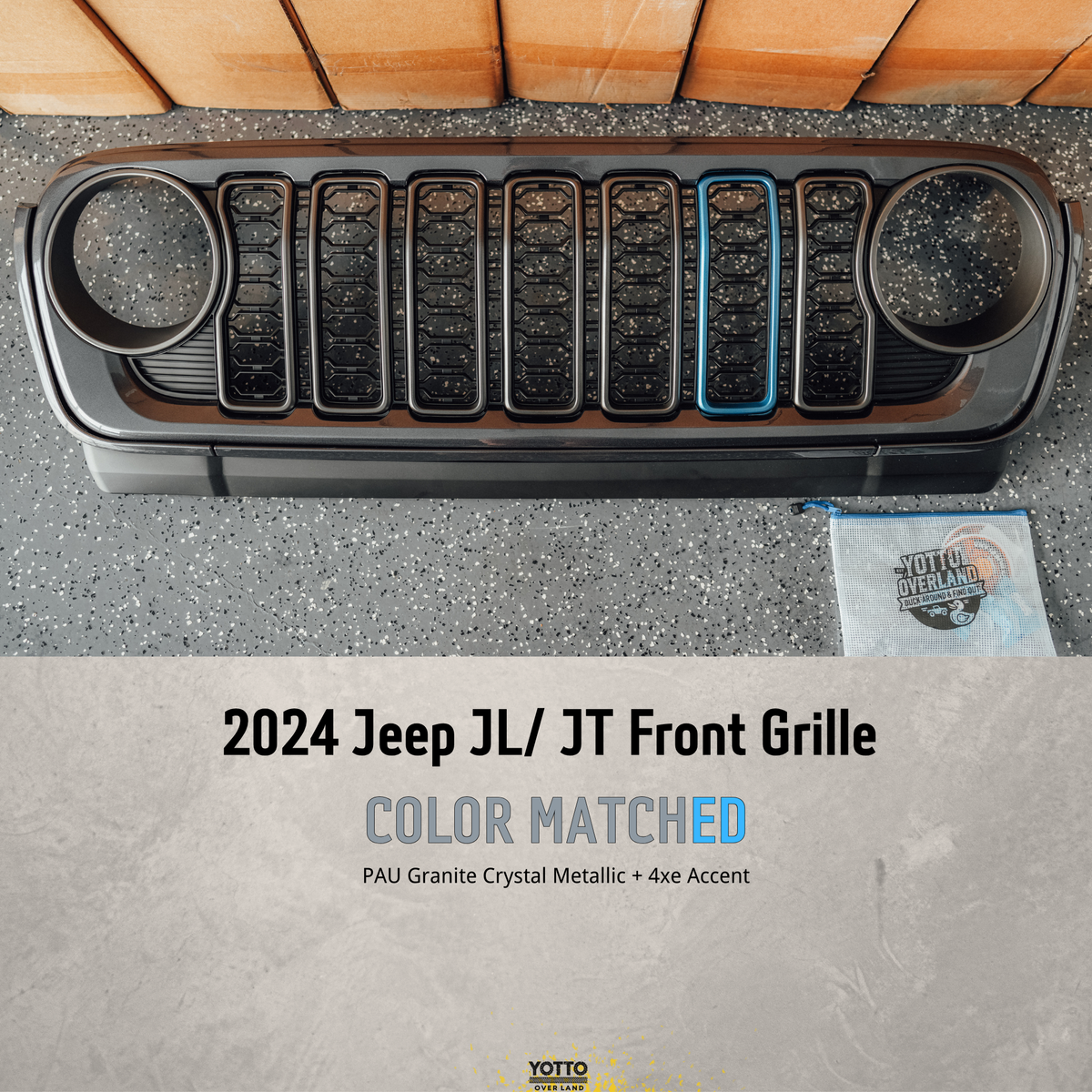 Custom Paint Matched Front Grille – Refreshed Style fits Jeep Wrangler JL/ Gladiator JT