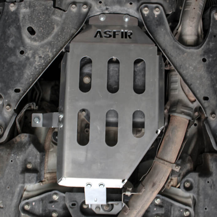 Asfir 4x4 Subaru Forester and Crosstrek Transmission Skid Plate, 1/4" Aluminum, Wilderness Compatible