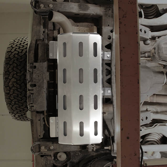 Asfir 4x4 Ford Bronco Exhaust Skid Plate, 1/4" Aluminum, Bolt-On Underbody Protection