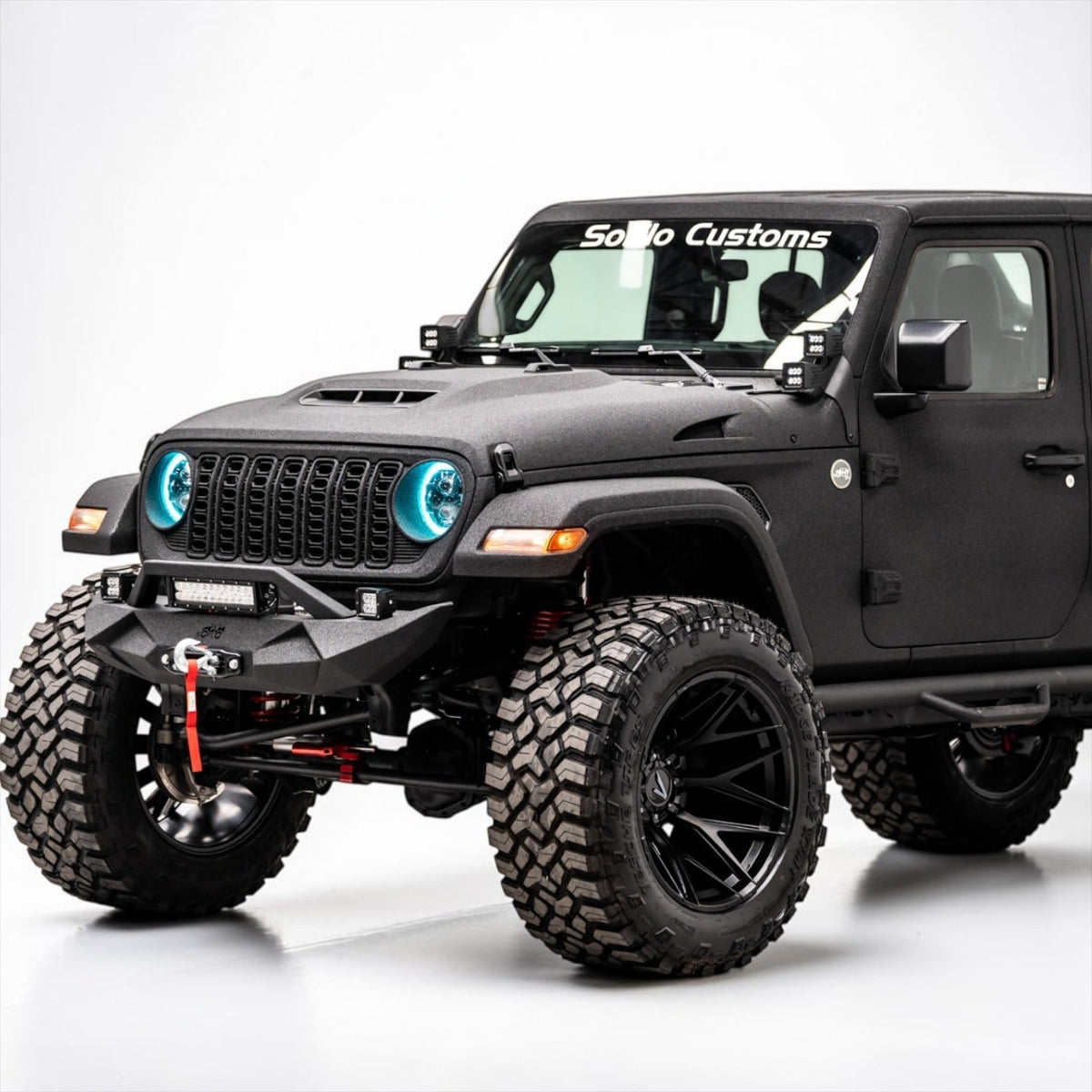 Apocalypse GEN 3 BLACK Rim for Jeep Wrangler and Jeep Gladiator (22x14) Ultimate Offset