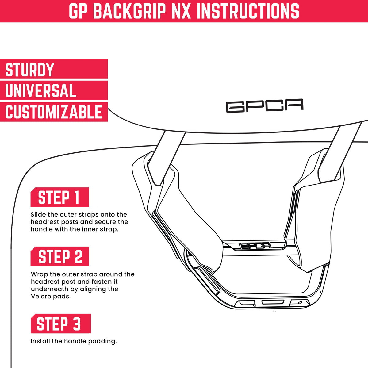 Back Grip PRO Headrest Handles for TESLA S/ 3/ Y