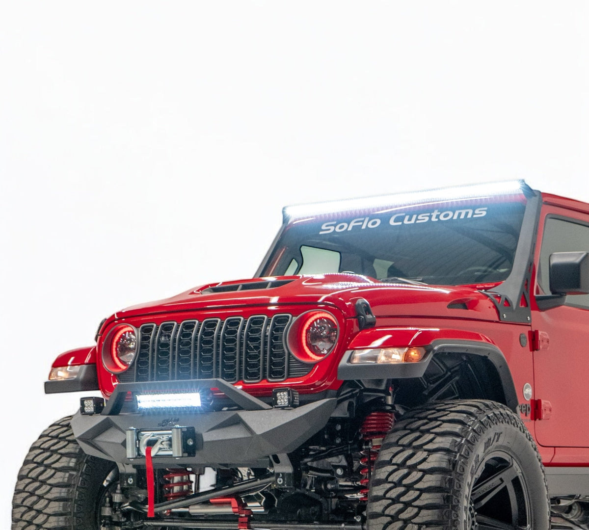 Aluminum Brackets and 52” Light bar with LED Light Bar for Jeep Gladiator 2020-2027