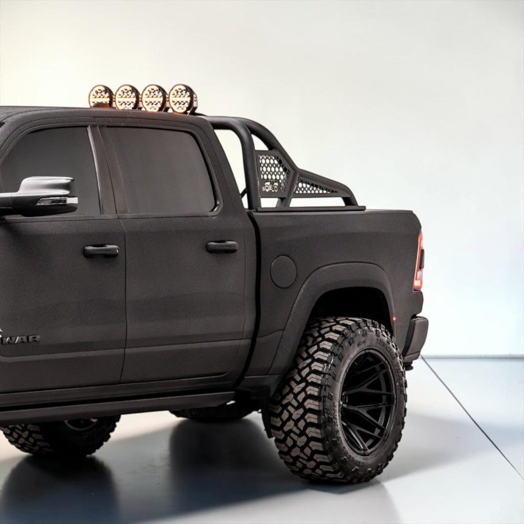 RAM TRX 2021-2027 REAR BED CHASE RACK WITH (4) 6” LED LIGHTS ALL ALUMINUM