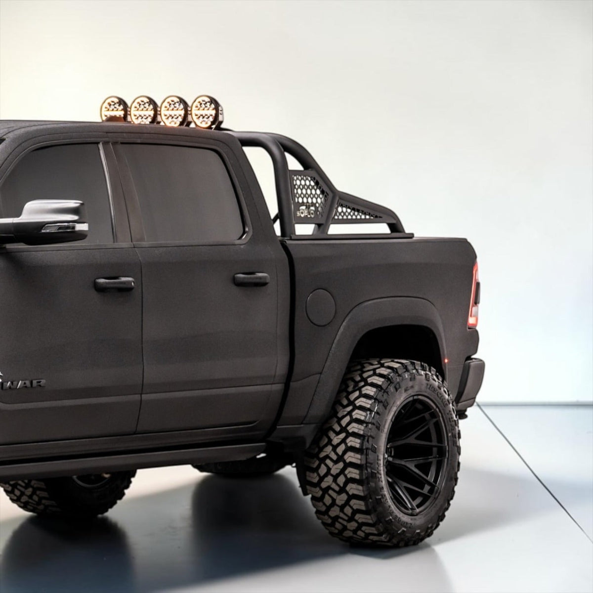 RAM TRX 2021-2027 REAR BED CHASE RACK WITH (4) 6” LED LIGHTS ALL ALUMINUM