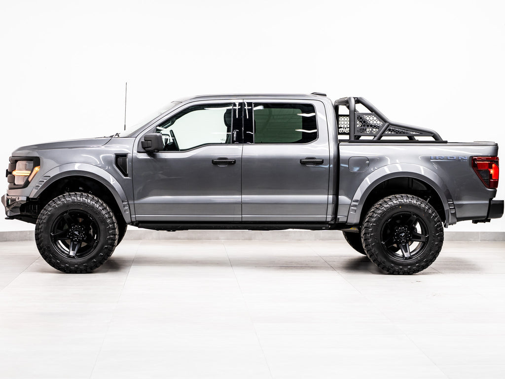F150 ALUMINUM CHASE RACK 2021-2027 WITH (4) 6” LED FLOOD LIGHTS bed cage