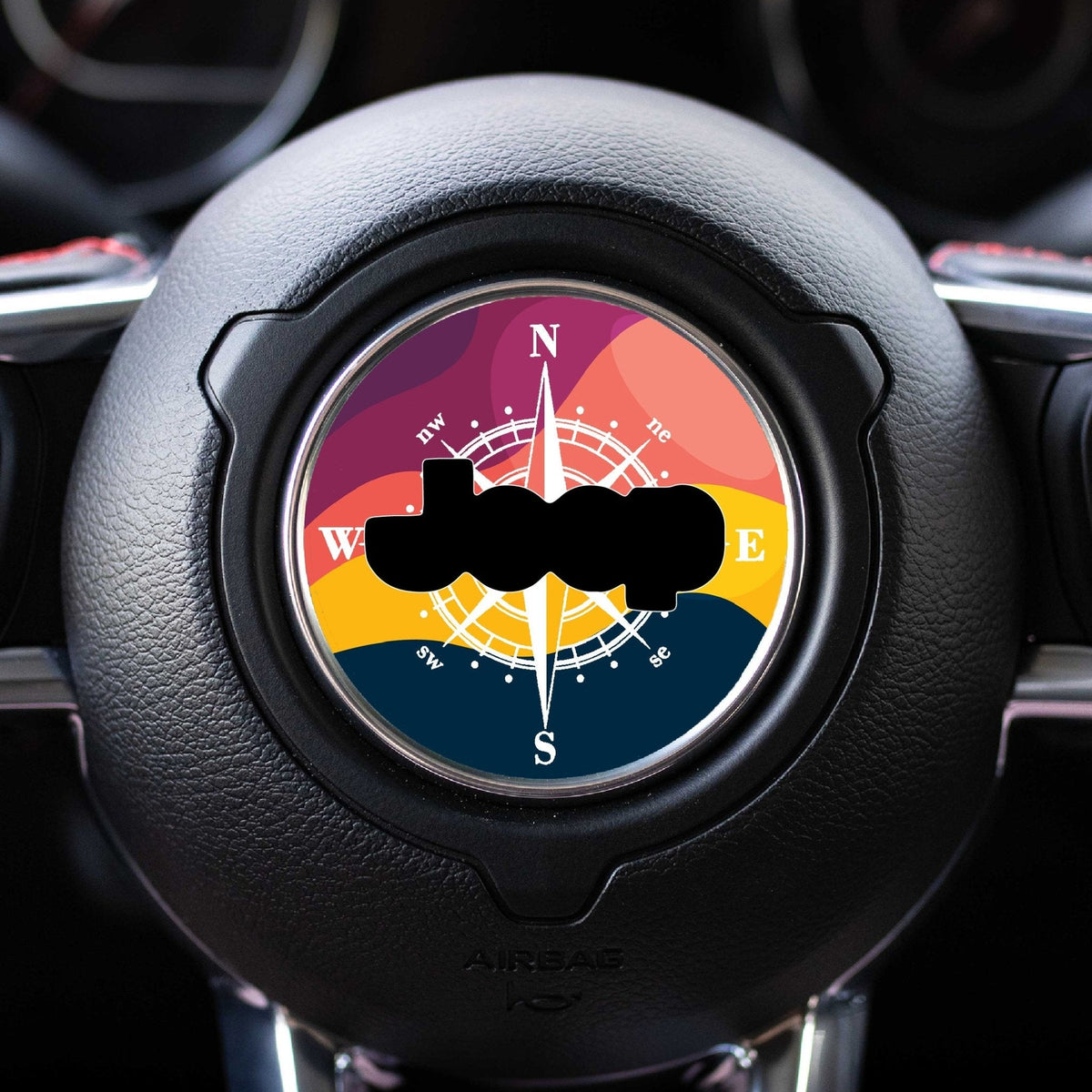 Compass Steering Wheel Decal for Jeep