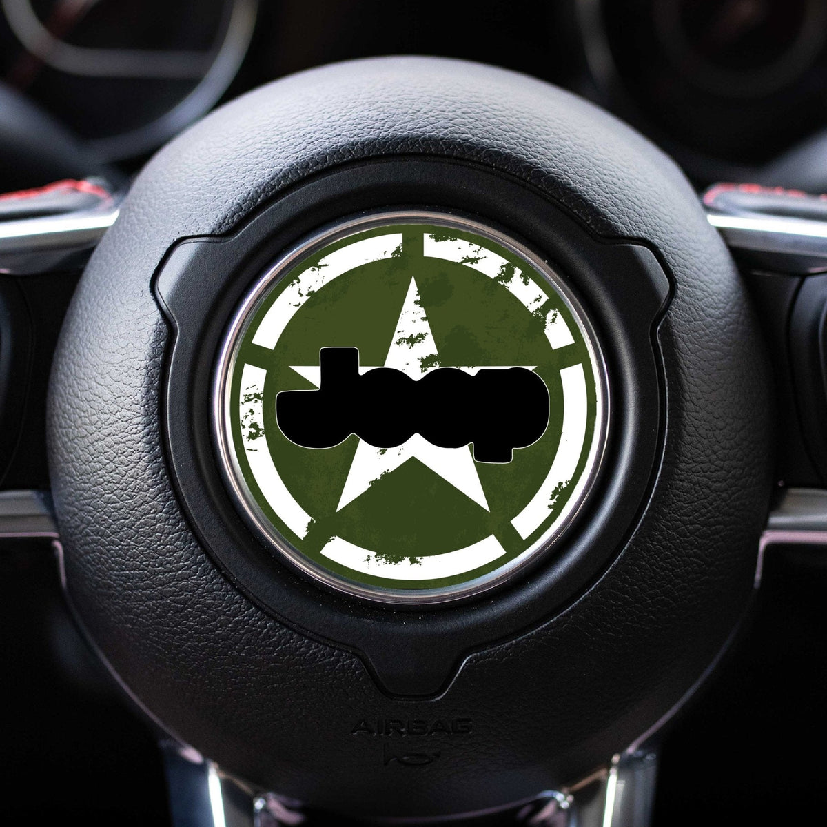Army Star Steering Wheel Decal for Jeep