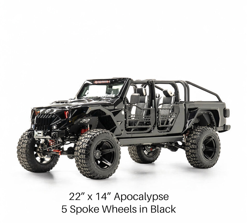 Apocalypse 5 Spoke Wheel for Jeep Wrangler and Gladiator 5 Lug (Bronze)