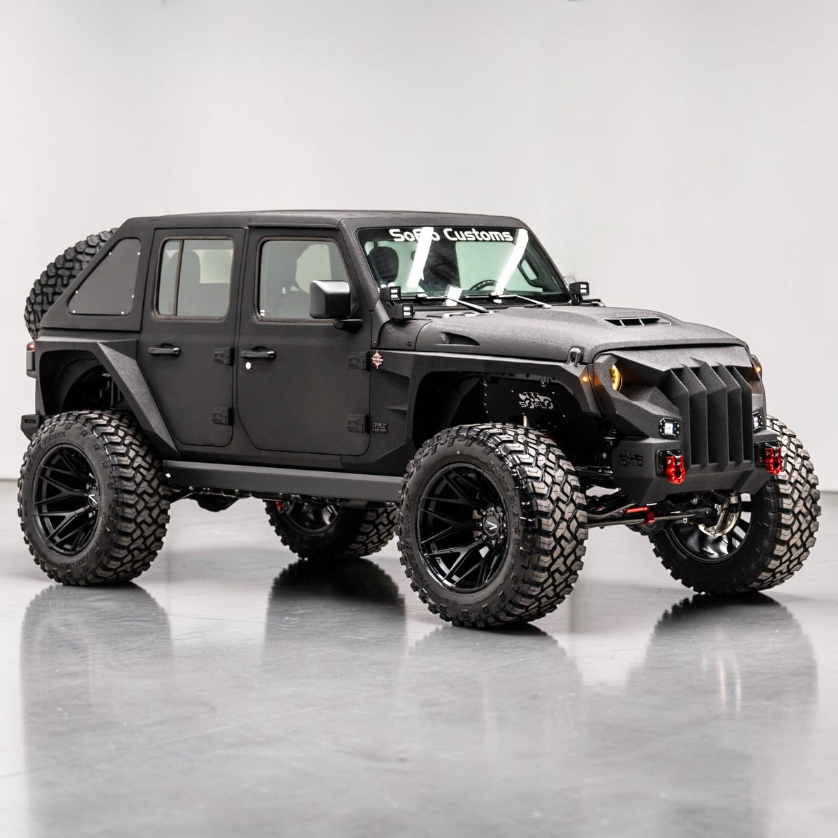 Apocalypse GEN 3 BLACK Rim for Jeep Wrangler and Jeep Gladiator (22x14) Ultimate Offset