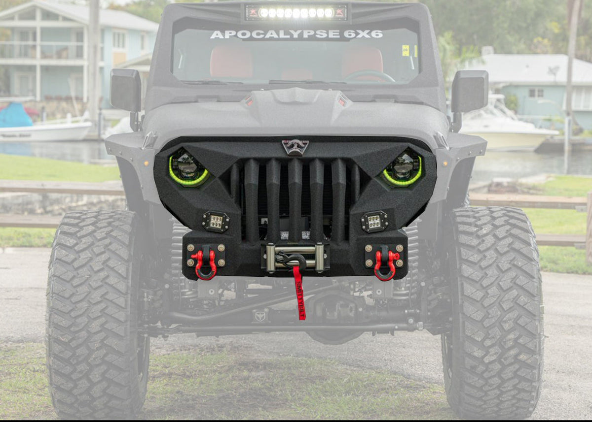 Jeep Gladiator Front Grille Bumper 2020-2027 Black Armor Finish